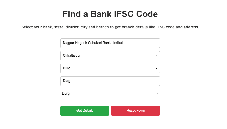 IFSC कोड चेक करने का आसान तरीका - RBI, Razorpay, और ड्रॉपडाउन